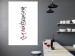 Poster Calligraphy - abstract composition with a vertical blurry inscription 120468 additionalThumb 2