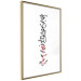 Poster Calligraphy - abstract composition with a vertical blurry inscription 120468 additionalThumb 6