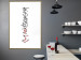 Poster Calligraphy - abstract composition with a vertical blurry inscription 120468 additionalThumb 13