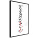 Poster Calligraphy - abstract composition with a vertical blurry inscription 120468 additionalThumb 10