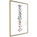 Poster Calligraphy - abstract composition with a vertical blurry inscription 120468 additionalThumb 12