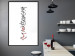 Poster Calligraphy - abstract composition with a vertical blurry inscription 120468 additionalThumb 4