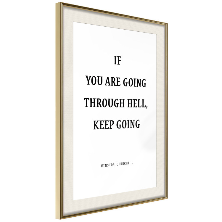 Poster If You Are Going Through Hell, Keep Going - black English texts 122868 additionalImage 2
