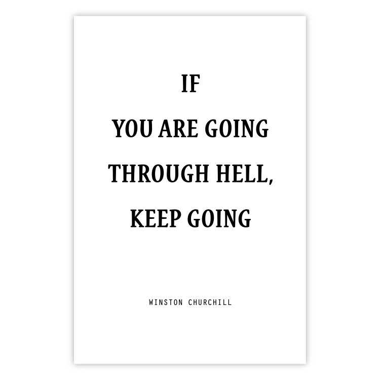 Poster If You Are Going Through Hell, Keep Going - black English texts 122868