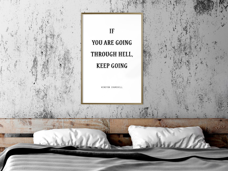 Poster If You Are Going Through Hell, Keep Going - black English texts 122868 additionalImage 7