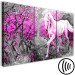 Canvas Print Pink horse in gallop - graphic with a running horse between the trees 123068 additionalThumb 6