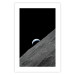 Poster Lonely Planet - moon texture with a view of a partial planet 123168 additionalThumb 19