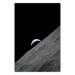 Poster Lonely Planet - moon texture with a view of a partial planet 123168