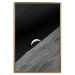 Poster Lonely Planet - moon texture with a view of a partial planet 123168 additionalThumb 16