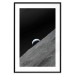 Poster Lonely Planet - moon texture with a view of a partial planet 123168 additionalThumb 17