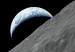 Poster Lonely Planet - moon texture with a view of a partial planet 123168 additionalThumb 11