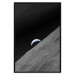 Poster Lonely Planet - moon texture with a view of a partial planet 123168 additionalThumb 18