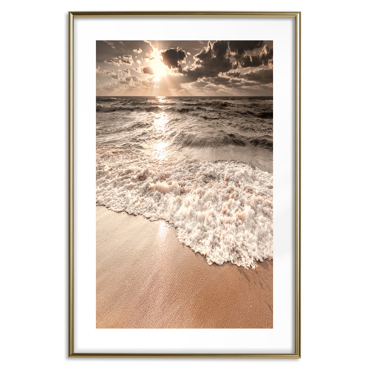 Poster Wave Space - beach and sea landscape against sunlight rays 123768 additionalImage 14