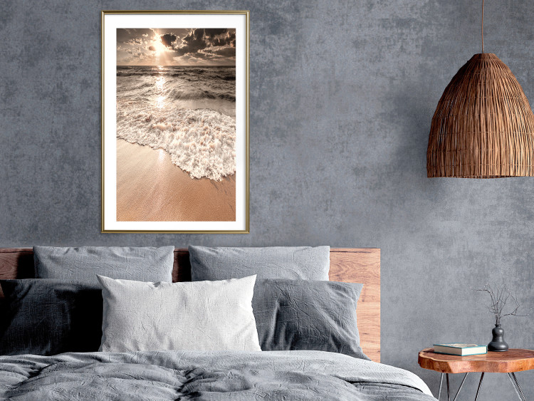 Poster Wave Space - beach and sea landscape against sunlight rays 123768 additionalImage 15
