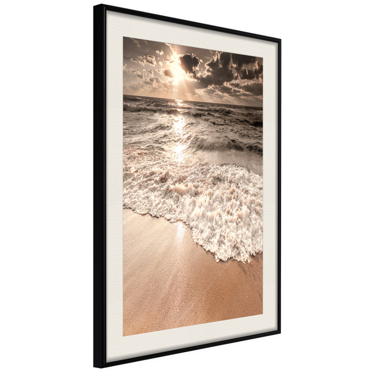 Poster Wave Space - beach and sea landscape against sunlight rays 123768 additionalImage 3