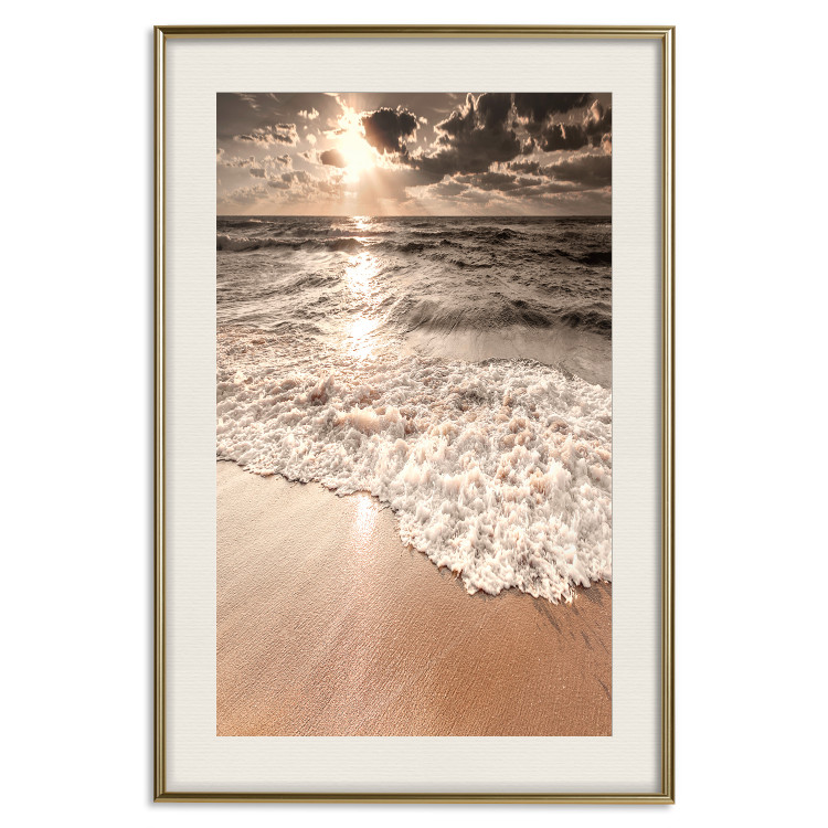 Poster Wave Space - beach and sea landscape against sunlight rays 123768 additionalImage 19