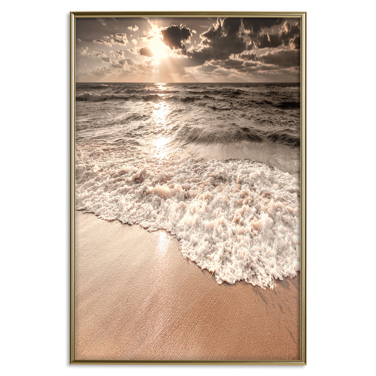 Poster Wave Space - beach and sea landscape against sunlight rays 123768 additionalImage 20