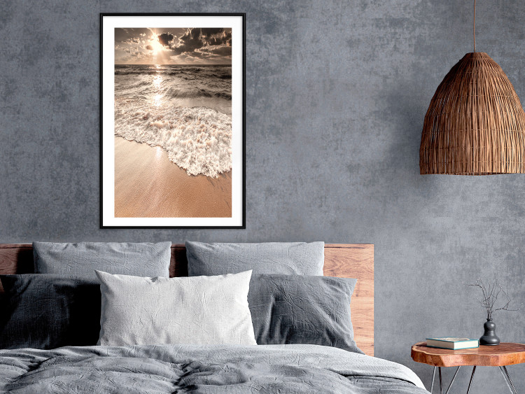 Poster Wave Space - beach and sea landscape against sunlight rays 123768 additionalImage 10