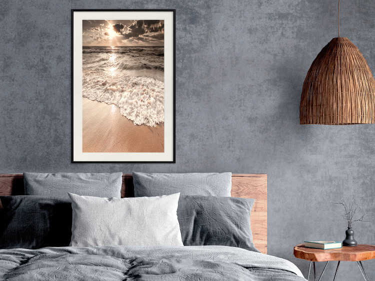 Poster Wave Space - beach and sea landscape against sunlight rays 123768 additionalImage 22