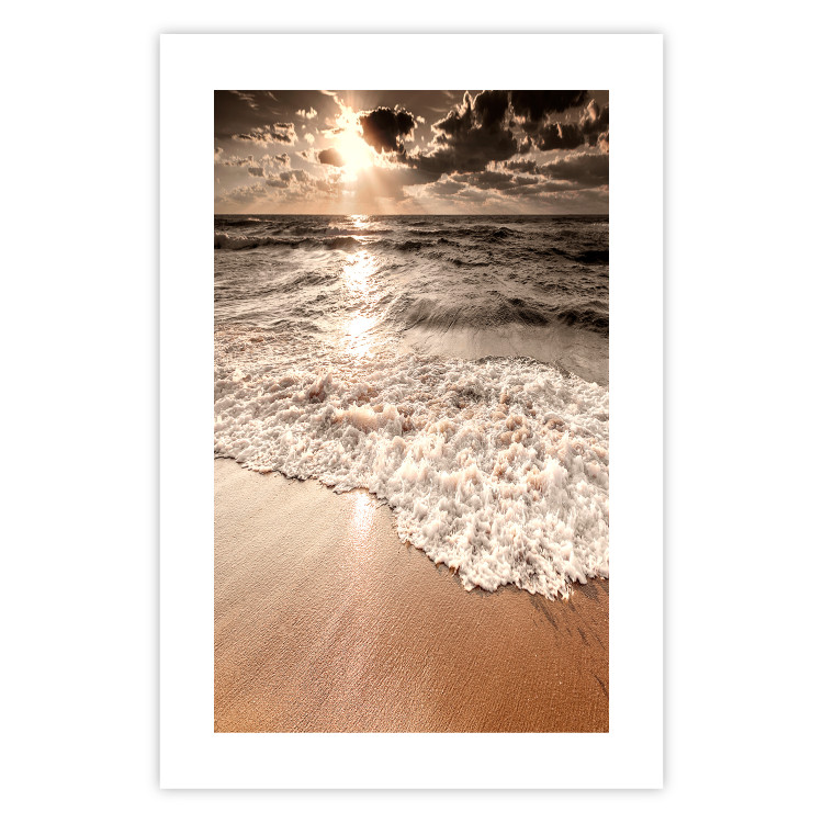 Poster Wave Space - beach and sea landscape against sunlight rays 123768 additionalImage 25