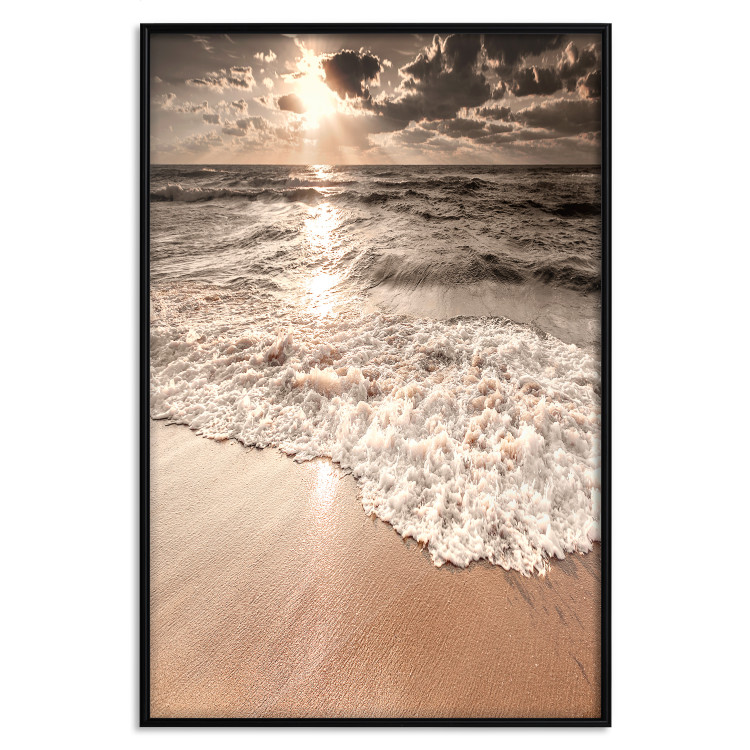 Poster Wave Space - beach and sea landscape against sunlight rays 123768 additionalImage 18