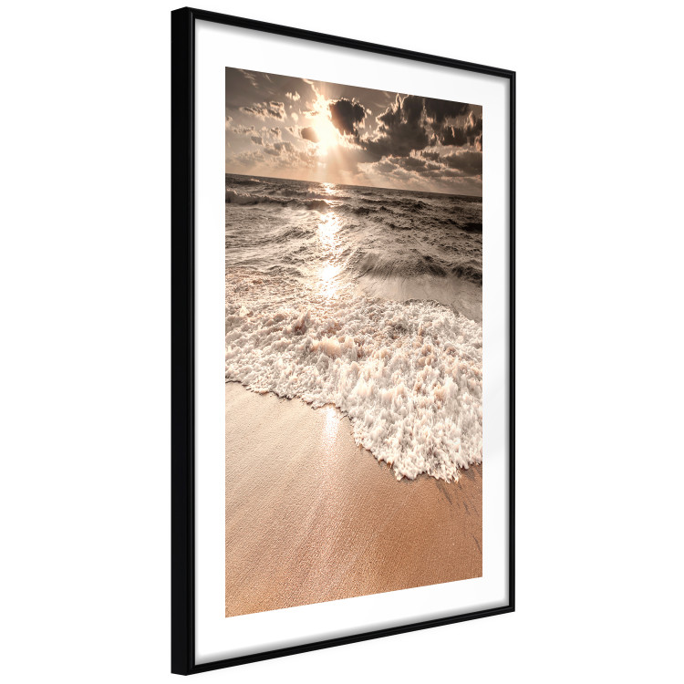 Poster Wave Space - beach and sea landscape against sunlight rays 123768 additionalImage 2