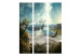 Room Divider Screen Flight Over the Lake (3-piece) - scenic landscape among trees and mountains 124168 additionalThumb 3