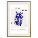 Poster Take My Heart - blue heart and black English text 125268 additionalThumb 19