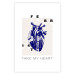 Poster Take My Heart - blue heart and black English text 125268 additionalThumb 25