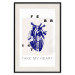 Poster Take My Heart - blue heart and black English text 125268 additionalThumb 18