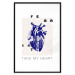 Poster Take My Heart - blue heart and black English text 125268 additionalThumb 15
