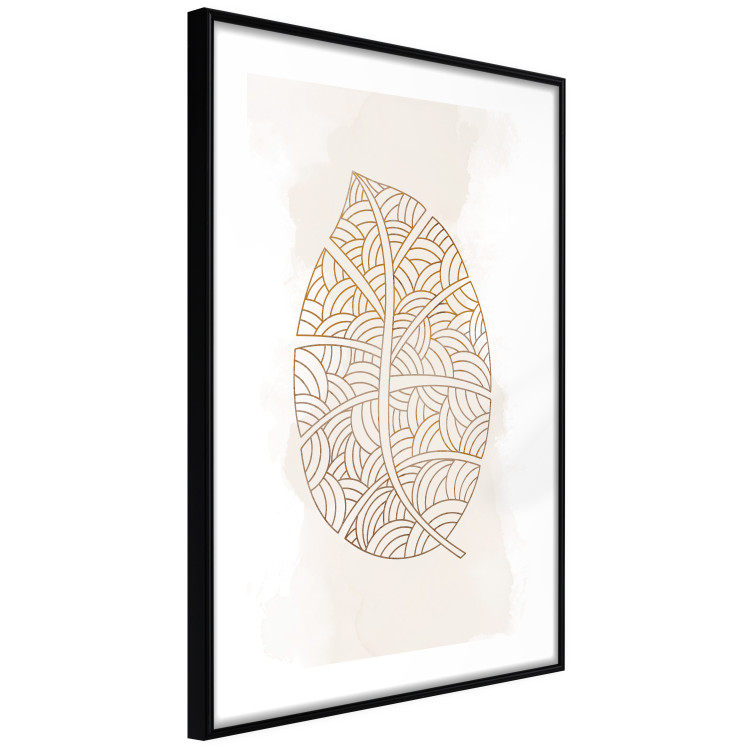 Poster Intricate Nature - abstract leaf with multiple patterns on a white background 125668 additionalImage 11