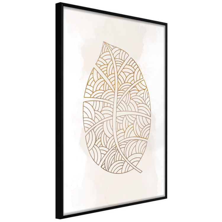Poster Intricate Nature - abstract leaf with multiple patterns on a white background 125668 additionalImage 12
