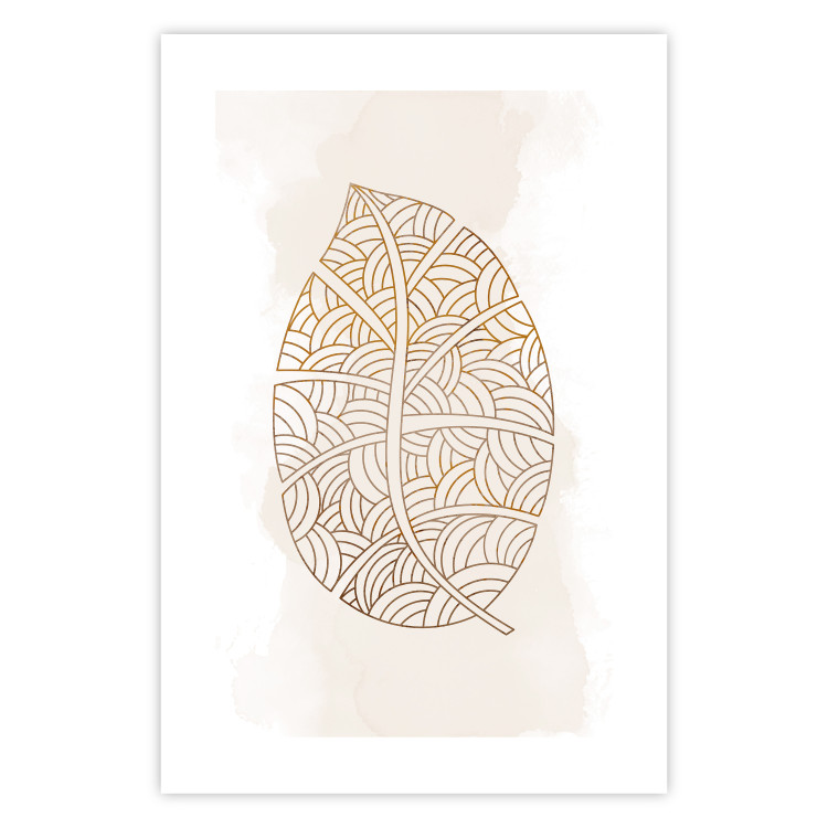 Poster Intricate Nature - abstract leaf with multiple patterns on a white background 125668 additionalImage 25