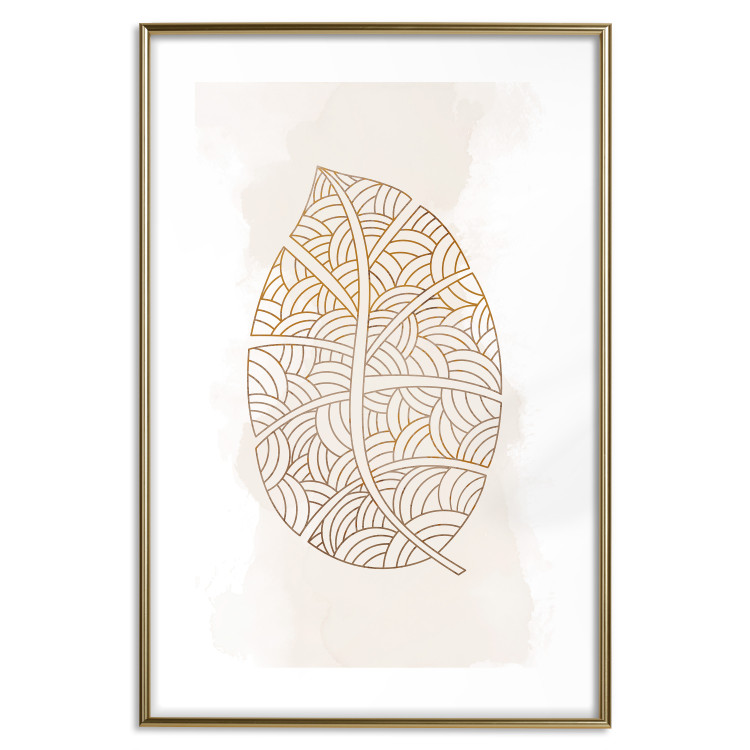Poster Intricate Nature - abstract leaf with multiple patterns on a white background 125668 additionalImage 16
