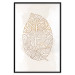 Poster Intricate Nature - abstract leaf with multiple patterns on a white background 125668 additionalThumb 24