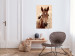 Wall Poster Bright Mane - portrait of a brown animal against a golden nature background 126868 additionalThumb 2