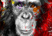 Canvas Art Print Colourful Animals: Chimpanzee (1 Part) Vertical 126968 additionalThumb 5