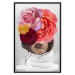 Wall Poster White Sweater - abstract woman with colorful flowers on light background 127868 additionalThumb 18
