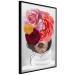 Wall Poster White Sweater - abstract woman with colorful flowers on light background 127868 additionalThumb 13