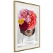 Wall Poster White Sweater - abstract woman with colorful flowers on light background 127868 additionalThumb 2