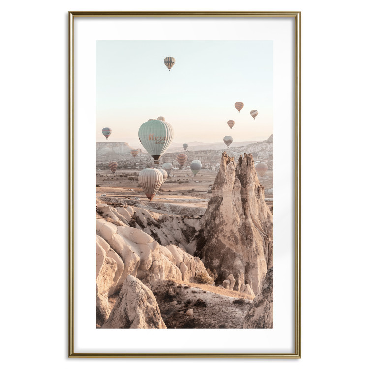 Wall Poster Magical Journey - landscape overlooking stone peaks and hot air balloons 129468 additionalImage 16