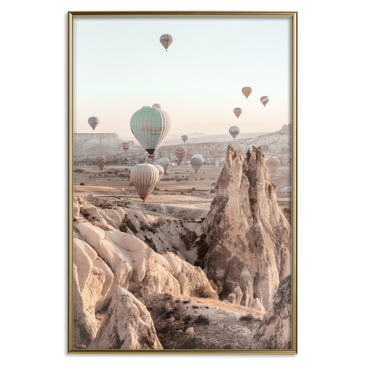 Wall Poster Magical Journey - landscape overlooking stone peaks and hot air balloons 129468 additionalImage 17