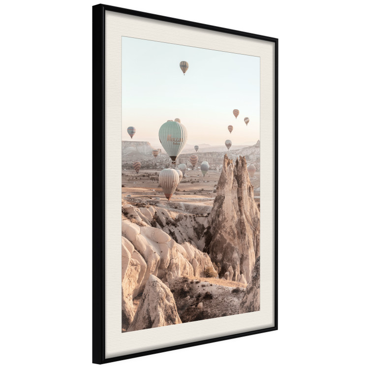 Wall Poster Magical Journey - landscape overlooking stone peaks and hot air balloons 129468 additionalImage 14