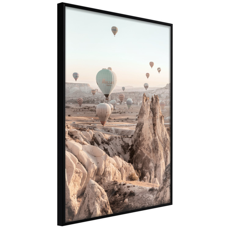 Wall Poster Magical Journey - landscape overlooking stone peaks and hot air balloons 129468 additionalImage 2