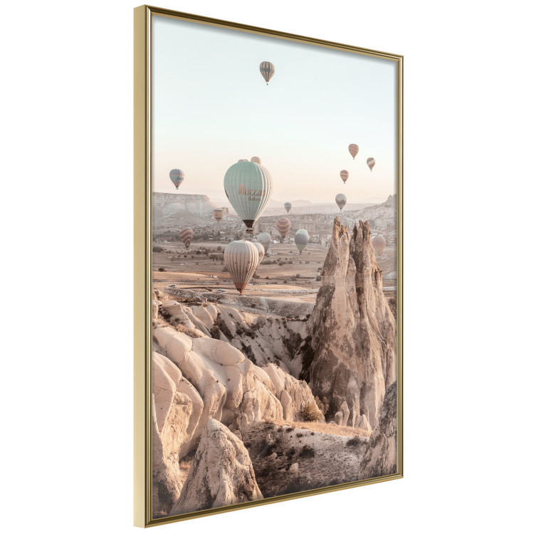 Wall Poster Magical Journey - landscape overlooking stone peaks and hot air balloons 129468 additionalImage 3