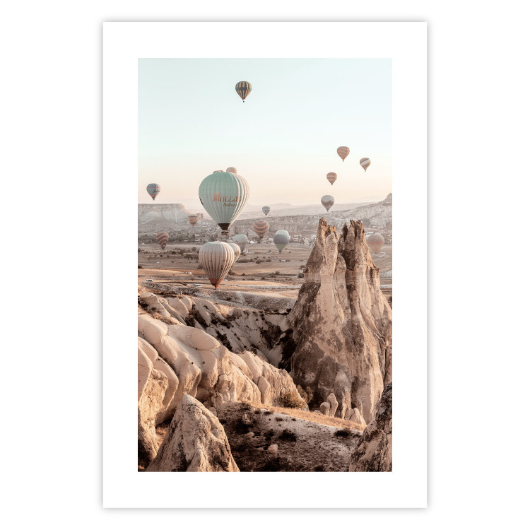 Wall Poster Magical Journey - landscape overlooking stone peaks and hot air balloons 129468 additionalImage 19