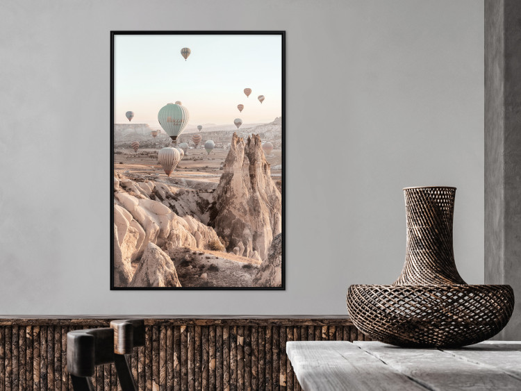 Wall Poster Magical Journey - landscape overlooking stone peaks and hot air balloons 129468 additionalImage 12