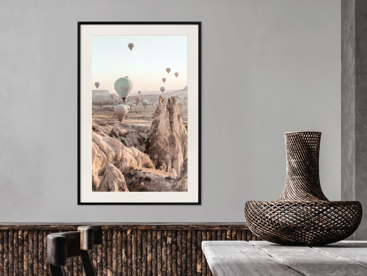 Wall Poster Magical Journey - landscape overlooking stone peaks and hot air balloons 129468 additionalImage 24