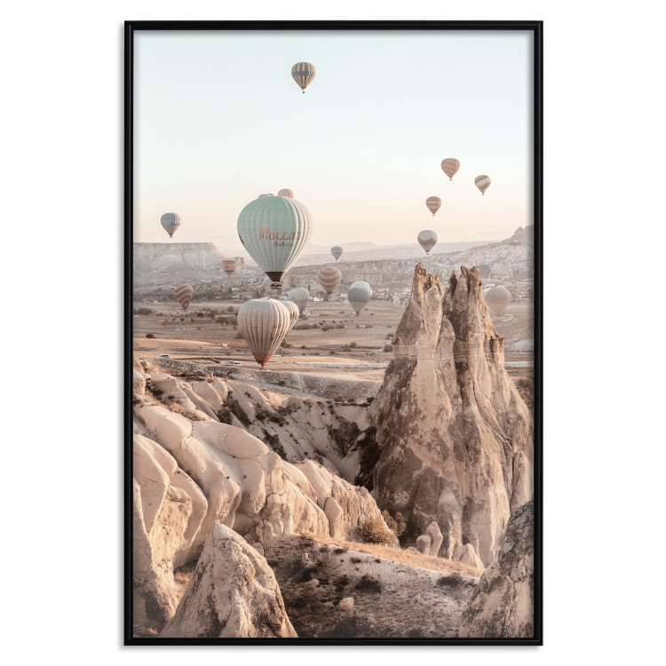 Wall Poster Magical Journey - landscape overlooking stone peaks and hot air balloons 129468 additionalImage 16